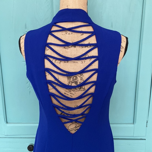 CDC Evening Royal Dress. Rhinestone buttons. Beautiful lining. - Picture 5 of 8